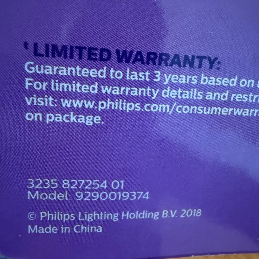 Philips Party LED Green Light A19 Blub - Set of Four (4)